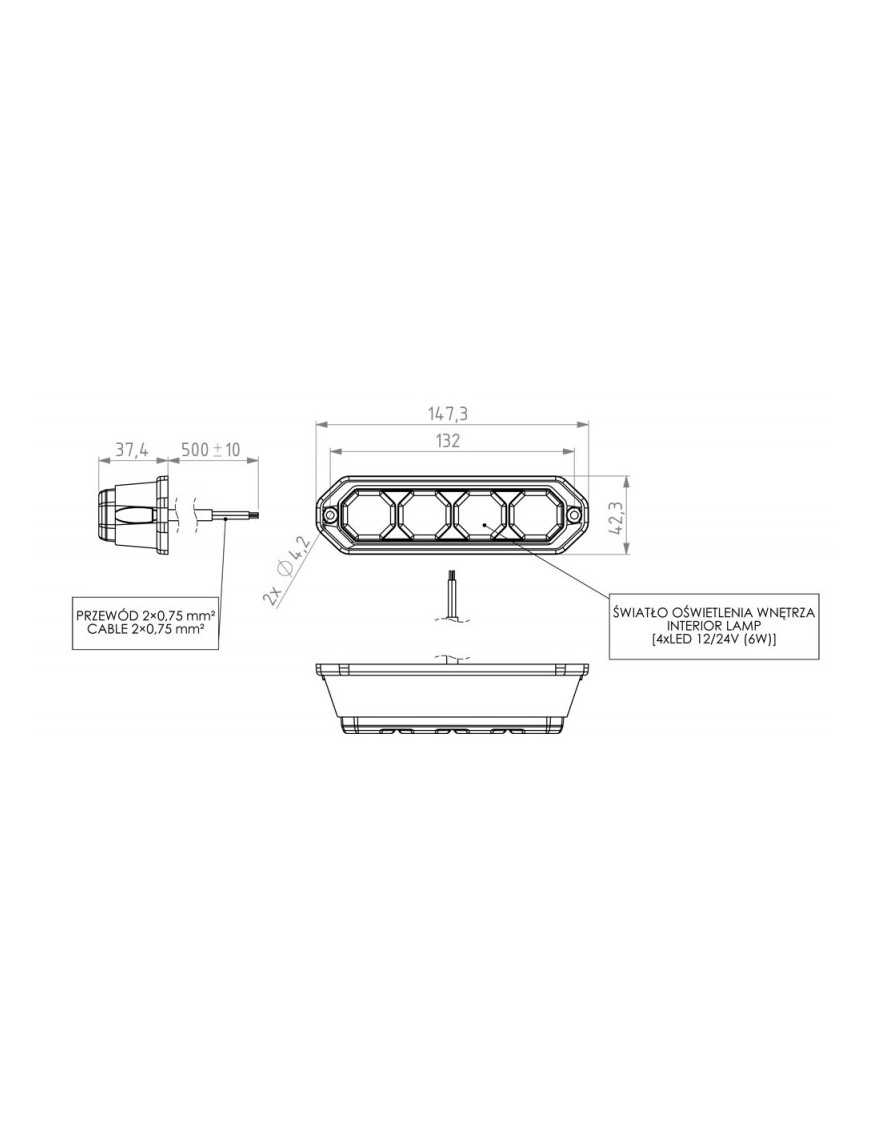 LAMPA OŚWIETLENIA WNĘTRZA