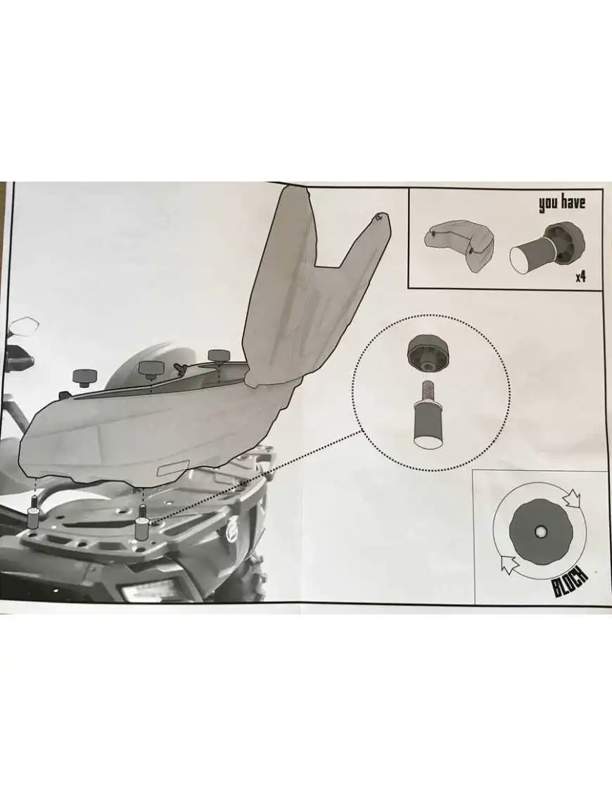 Trunk ATV GKA Cfmoto 450 520 model Tesseract X4