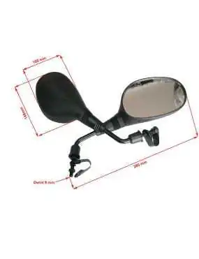 Mirrors Set Black Matte...