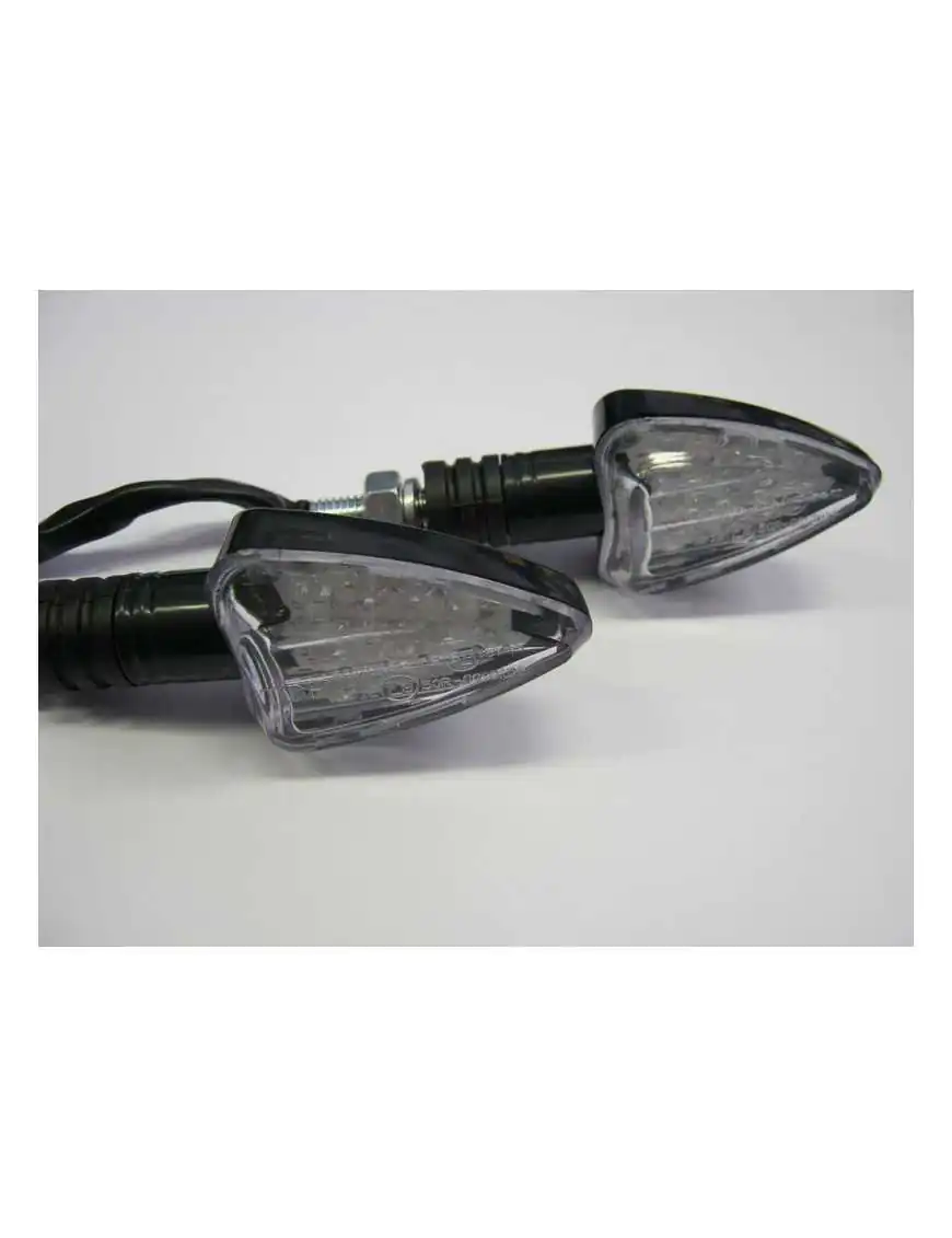 DIRECTION INDICATOR BLACK HOMOLOGATION (E8) 13 LED - set of 2 pcs