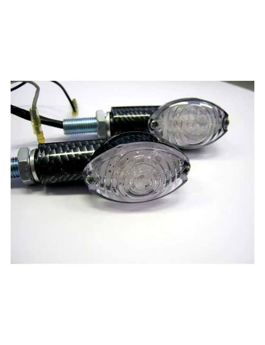 DIRECTION INDICATOR BLACK OVAL HOMOLOGATION (E8) 13 LED - set of 2 pcs