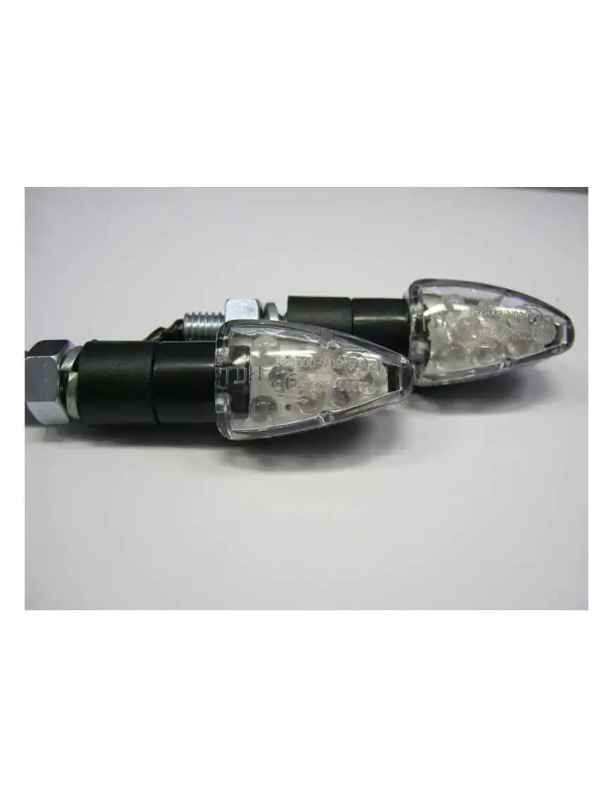 MINI BLACK LED TURN SIGNAL INDICATOR (E8) - set of 2 pieces