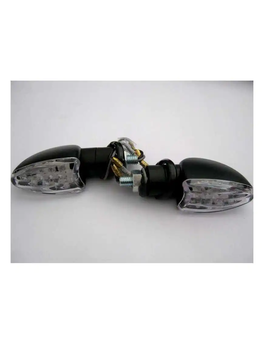 DIRECTION INDICATOR BLACK HOMOLOGATION (E8) 12 LED - set of 2 pcs