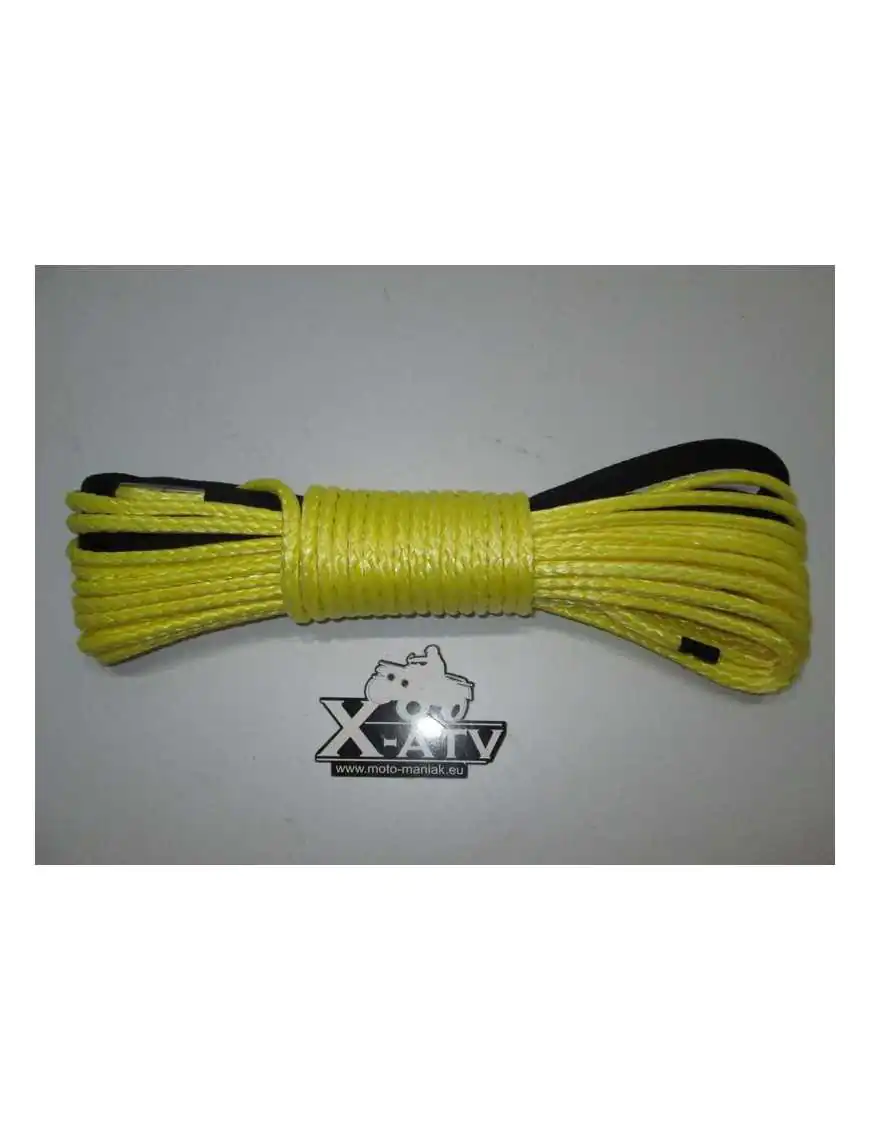 Synthetic Rope for Winch, Yellow 5mm 15m