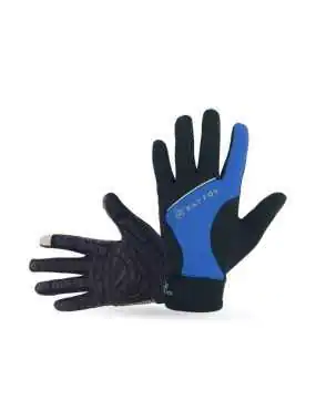 Leather-textile gloves model PH008 size L black blue