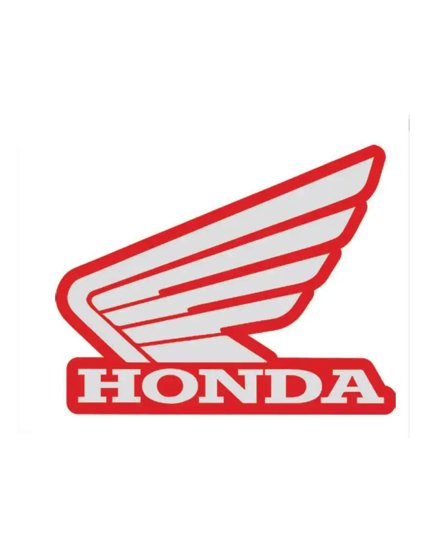 Sticker Honda wing silver Left 133mm