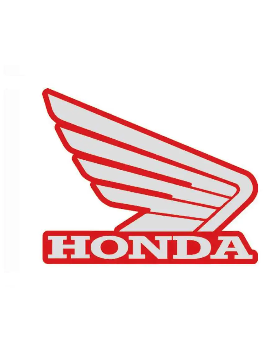 Sticker Honda wing silver right 133mm