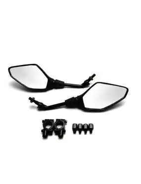 Mirrors set black with handlebars LU8017