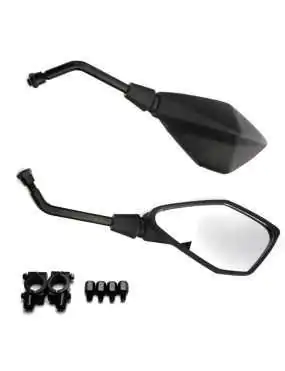 Mirrors set black with handlebars LU8184