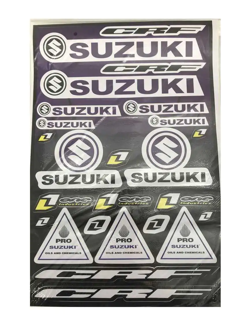 Blue Suzuki Sticker Set A3 429x300mm