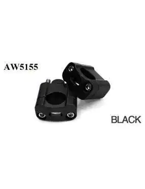 Universal Black Handlebar Clamp with 22mm to 22/28mm Conversion Height 35mm