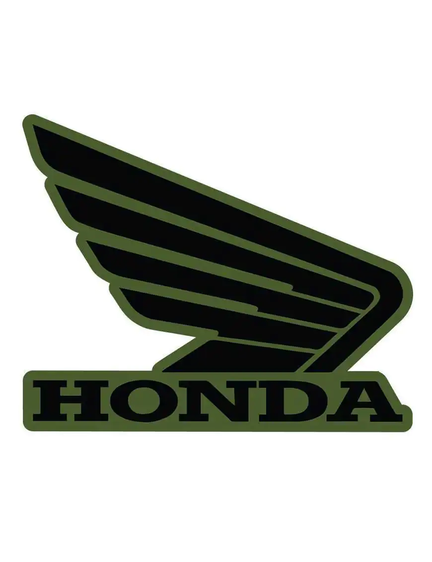 Sticker Honda green right wing 107mm