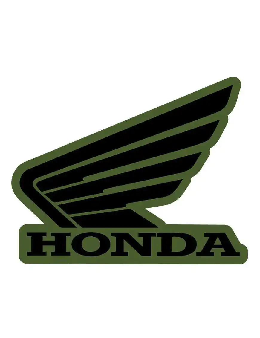 Sticker Honda green left wing 107mm