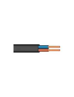 Przewód 2x1mm2 czarny 300V klasa: 5 1 metr