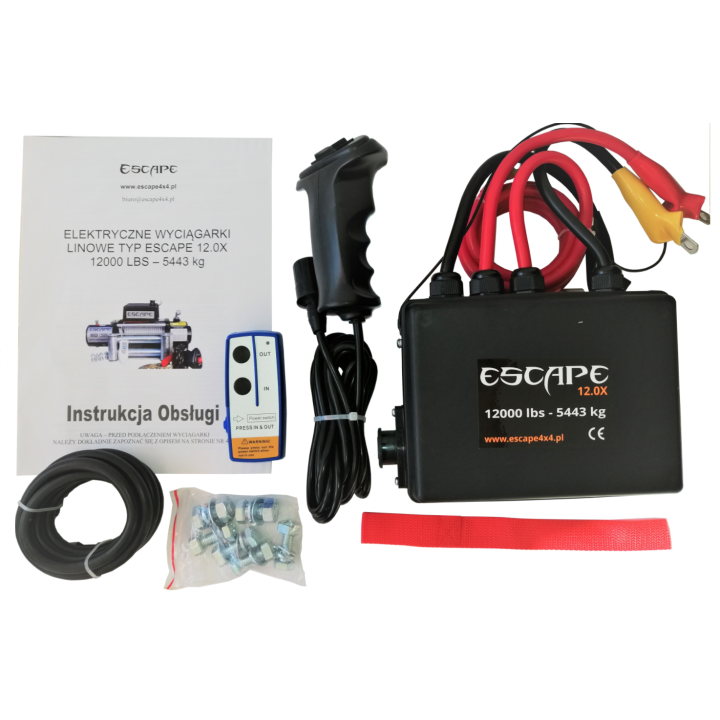 Wyciągarka Escape 12000 lbs 12,0 X 5443kg z liną syntetyczną 12V