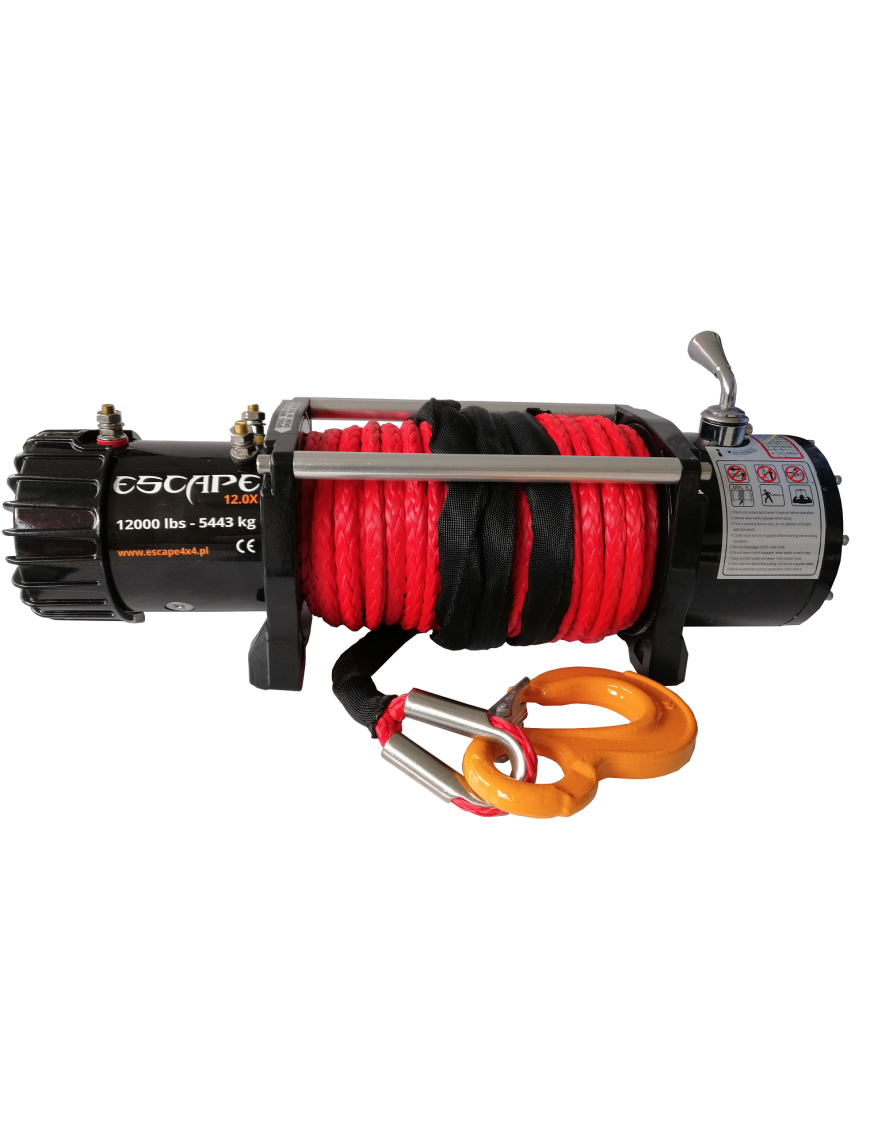 Wyciągarka Escape 12000 lbs 12,0 X 5443kg z liną syntetyczną 12V Wyciągarka Escape 12000 lbs 12,0 X 5443kg z liną syntetyczną 12V