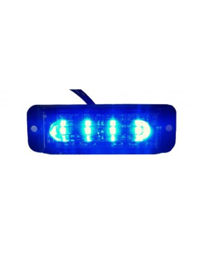 Lampa strobo 4 LED blue R10 R65