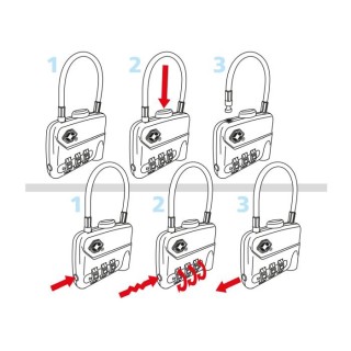 Kłódka z linką na bagaż Travellock Cable TSA - TravelSafe