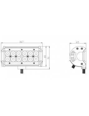 Panel LED 36W 167mm combo lewa