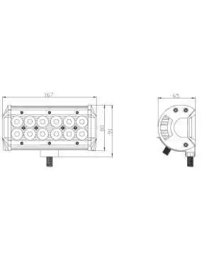 Panel LED 36W 167mm combo lewa