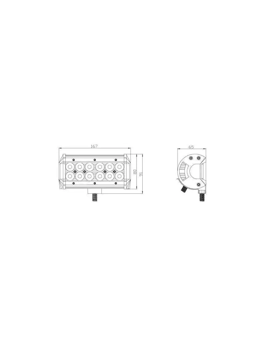 Panel LED 36W 167mm combo lewa