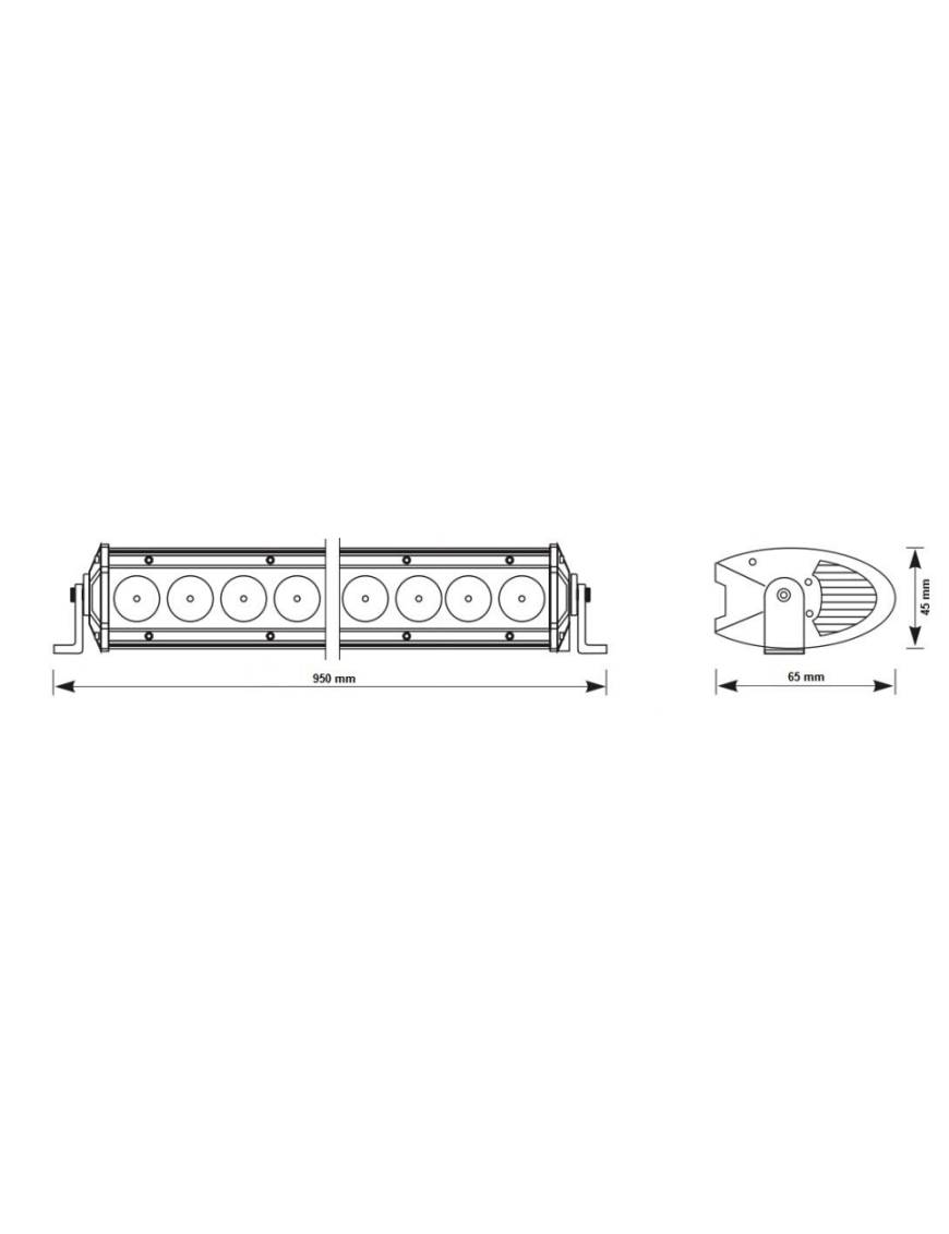 Slim Panel LED 36x5W 180W combo  944x50x67mm