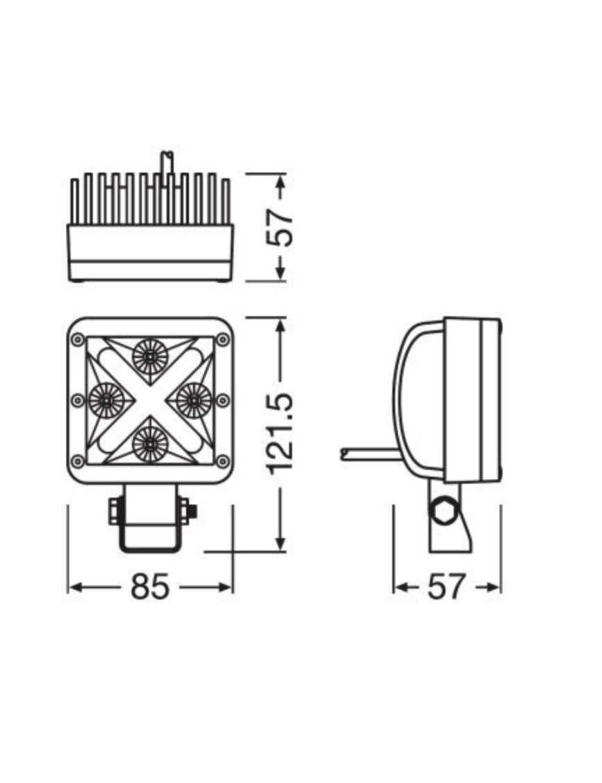 Osram LED Cube Spot MX85 1250lm 20W IP67 121x85x57