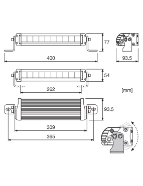 Lightbar FX250-SP Osram 30W 2700lm 9x40x7,7 z Homologacją ECE