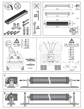 Lightbar FX500-SP Osram 35W 3500lm 9,4x65,5x7,7