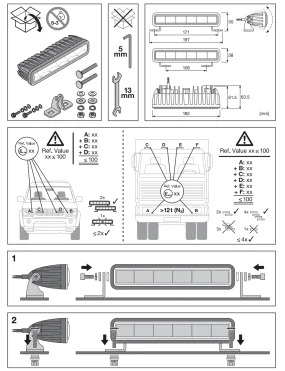 Lightbar SX180-SP 35W 3500lm 9,4x65,5x7,7