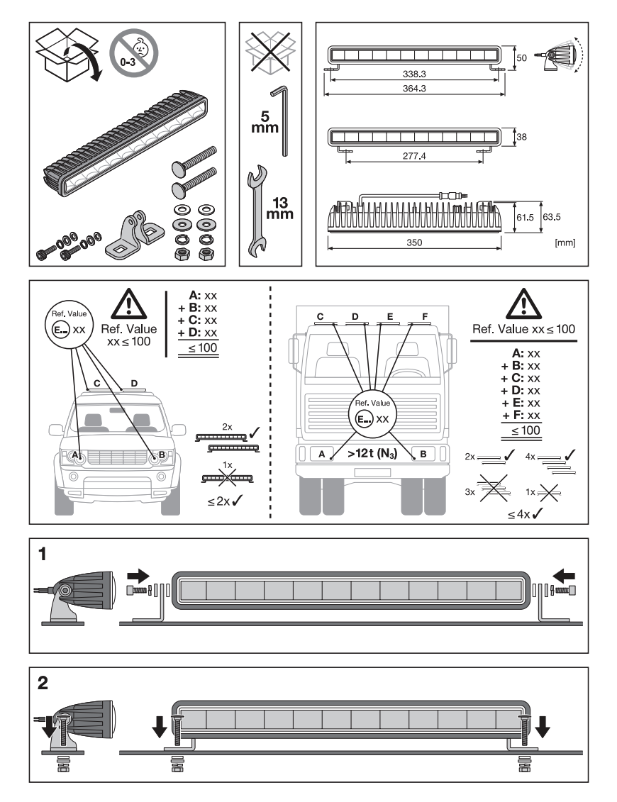 Lightbar SX300-SP Osram 30W 2600lm 6,2x35x3,8