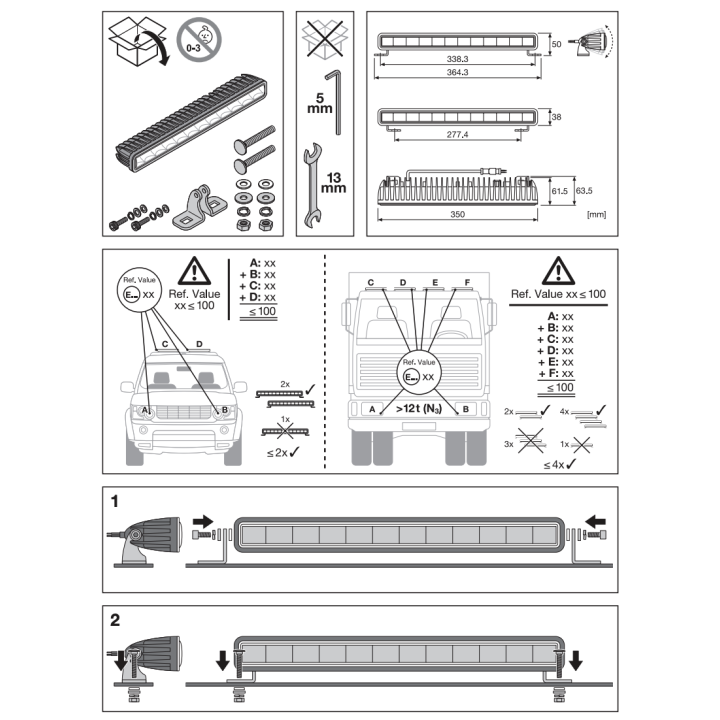 Lightbar SX300-SP Osram 30W 2600lm 6,2x35x3,8