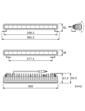 Lightbar SX300-SP Osram 30W 2600lm 6,2x35x3,8