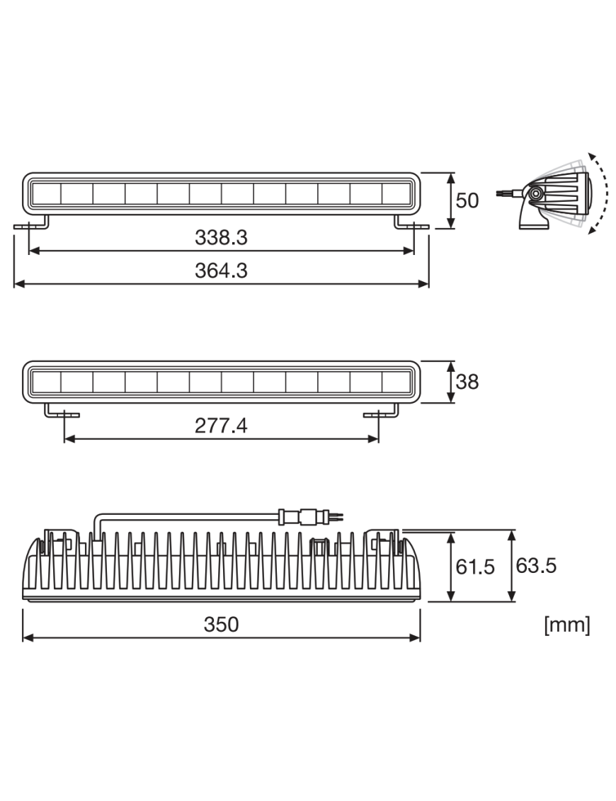 Lightbar SX300-SP Osram 30W 2600lm 6,2x35x3,8