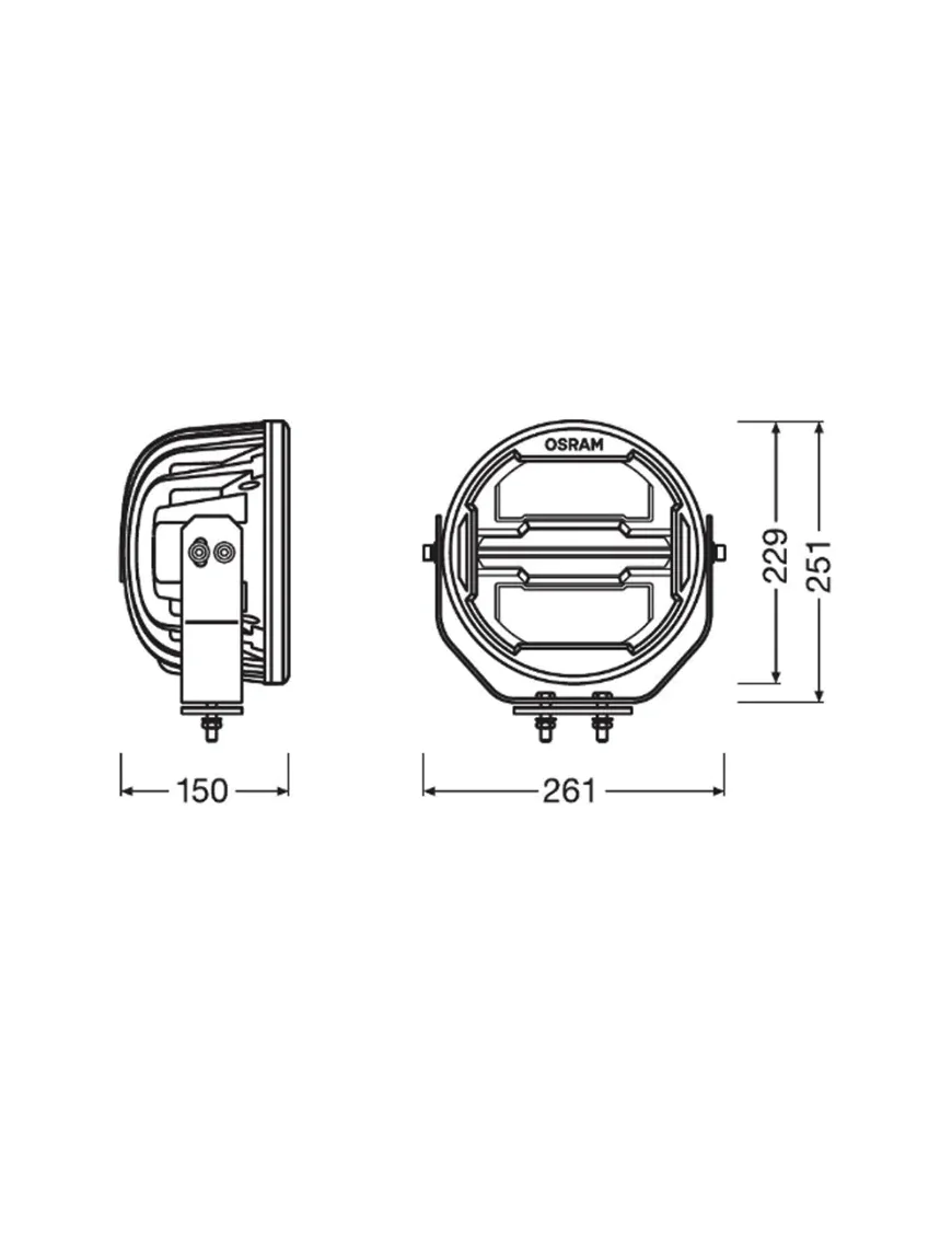 LEDriving® ROUND 9" MX260-CB 25,1x26,1x15 60W