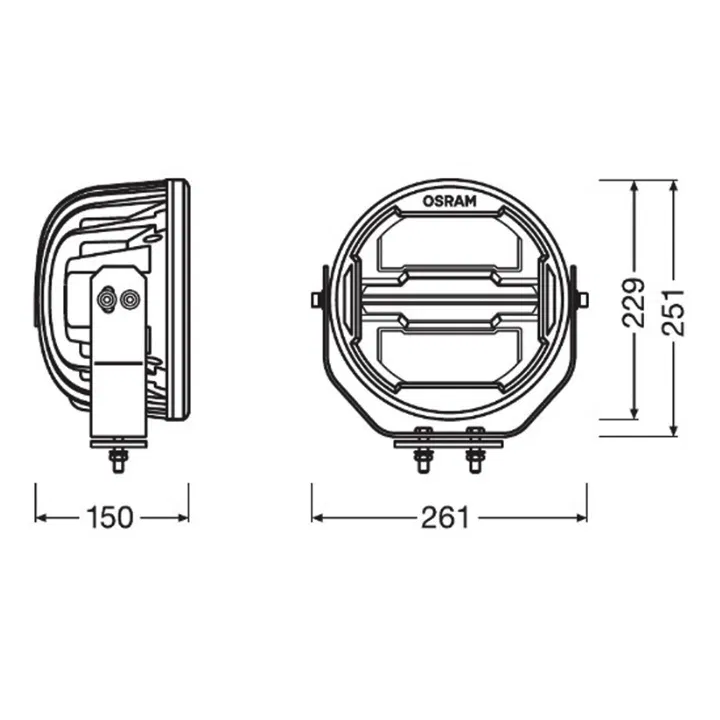 LEDriving® ROUND 9" MX260-CB 25,1x26,1x15 60W