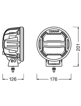 LEDriving® ROUND MX180-CB 7" 17,6x12,6x20,1 39W