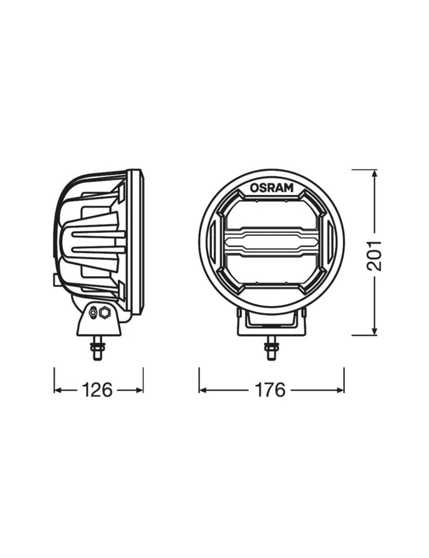 LEDriving® ROUND MX180-CB 7" 17,6x12,6x20,1 39W