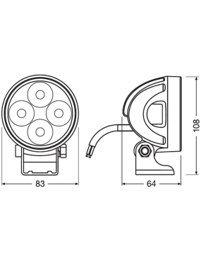 LEDriving® ROUND VX80-WD 6,5x10,8x8,3 22W