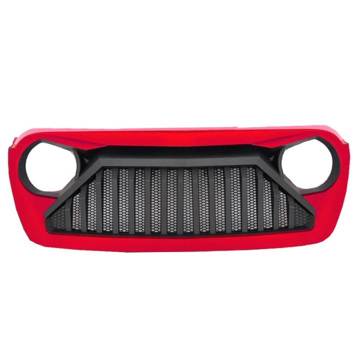 Jeep Wrangler JL Angry Eyes Grill Firecracker Red PRC OF JLGL297 Offroad Express