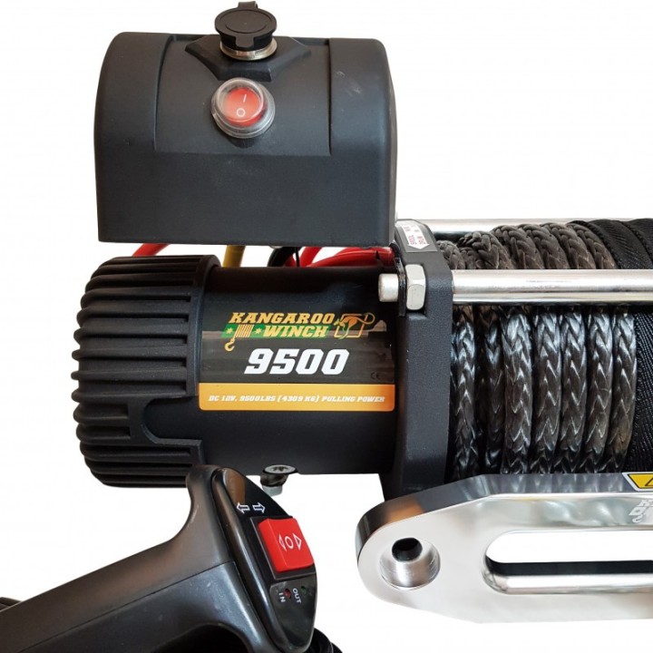 Wyciągarka samochodowa Kangaroowinch K9500 speed 12V z liną syntetyczną