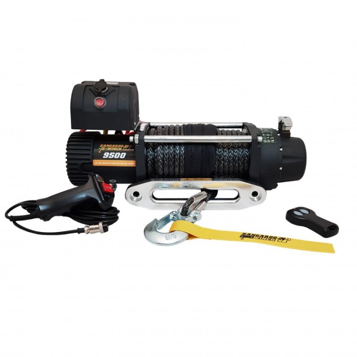 Wyciągarka samochodowa Kangaroowinch K9500 speed 12V z liną syntetyczną