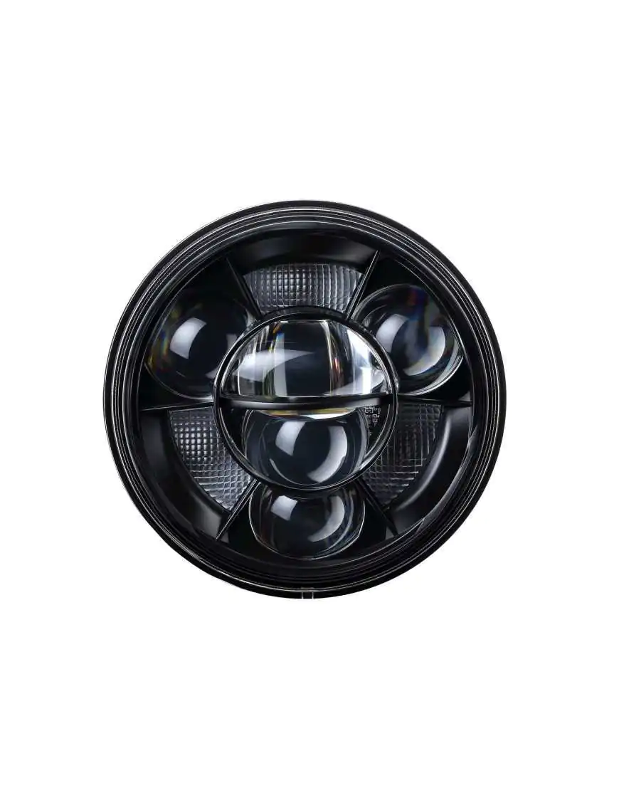 REFLEKTOR 7" LED ŚWIATŁA MIJANIA DROGOWE POZYCJA DRL E4 12-24V, CZARNY