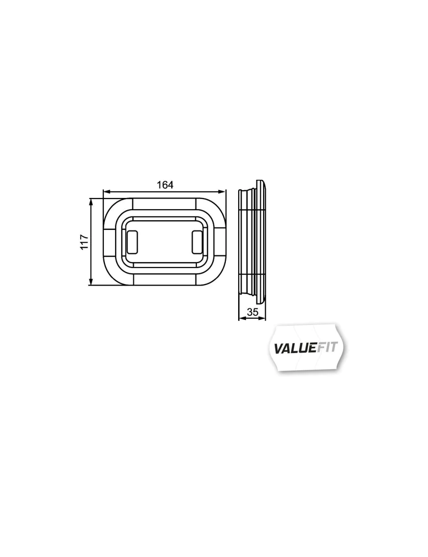 Hella ValueFit 164x117x35 mm 