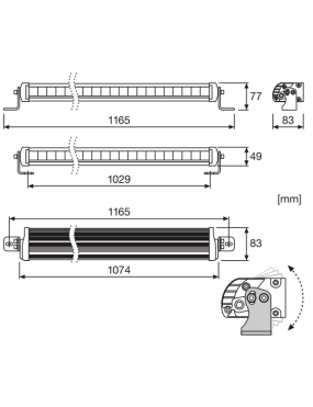 LEDriving® LIGHTBAR FX1000-CB SM 107,4x8,2x4,9 140W