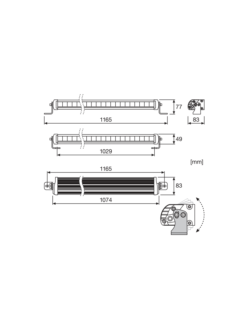 LEDriving® LIGHTBAR FX1000-CB SM 107,4x8,2x4,9 140W