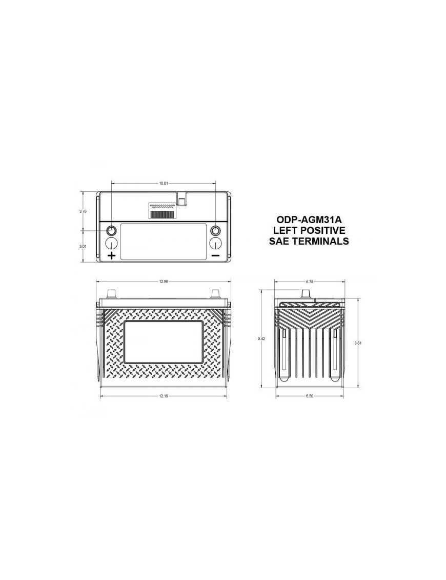 Akumulator ODYSSEY Performance Series Battery 31-925T ODP-AGM31A 33x17x24