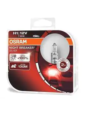 OSRAM Żarówki H1 NIGHT BRAKER SILVER +100% DUOBOX