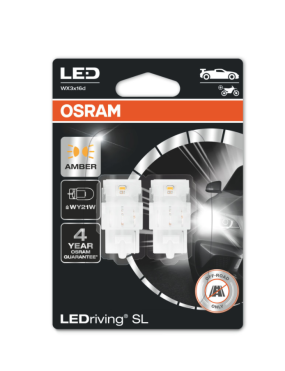 Żarówki samochodowe LED OSRAM LEDriving SL W21W YELLOW