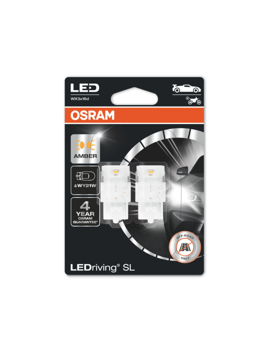 Żarówki samochodowe LED OSRAM LEDriving SL W21W YELLOW